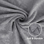 Large Bath Towels Set of 2, 30" x 60", Fast Drying, Soft Super Absorbent Oversized Microfiber Towel for Body, Use for Hotel, Salon, Yoga, Gym,Spa, Sauna, Shower, Pool, Sport - Grey Floral