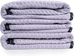 Waffle Weave for Home & Auto Glass, Windows, Mirrors & More, Lavender (25 in. x 36 in.) 3-Pack