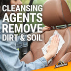 Interior Cleaner Car Leather Wipes by, For Cleaning Cars, Trucks and Motorcycles, 20 Count