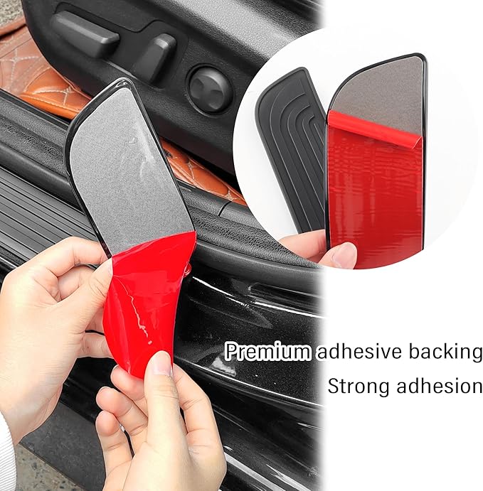 4PCS Car Door Sill Protector,Anti-Scratch & Waterproof Car Door Sills Scratch Protection,Universal Car Exterior Accessories Automotive Door Entry Guard for Car,Truck,SUV (Black, Width 1.57")