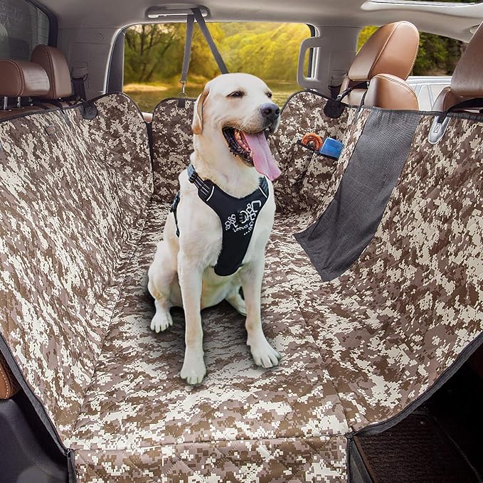 Truck Seat Cover for Dogs Waterproof 900D Soft Back Seat Cover for Crew Cab Protects Vehicle from Dog Hair, Scratches, Dirt Durable Rear Seat Cover for Pickup Truck F150 F250 Ram GMC 1500 2500