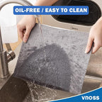 55 Pack Microfiber Cleaning Cloth Roll, Tear Away Reusable Towels, 11" X 9", Ultra Absorbent & Lint Free Cloth for Cars, Kitchen, Window, Home and Shop, Grey