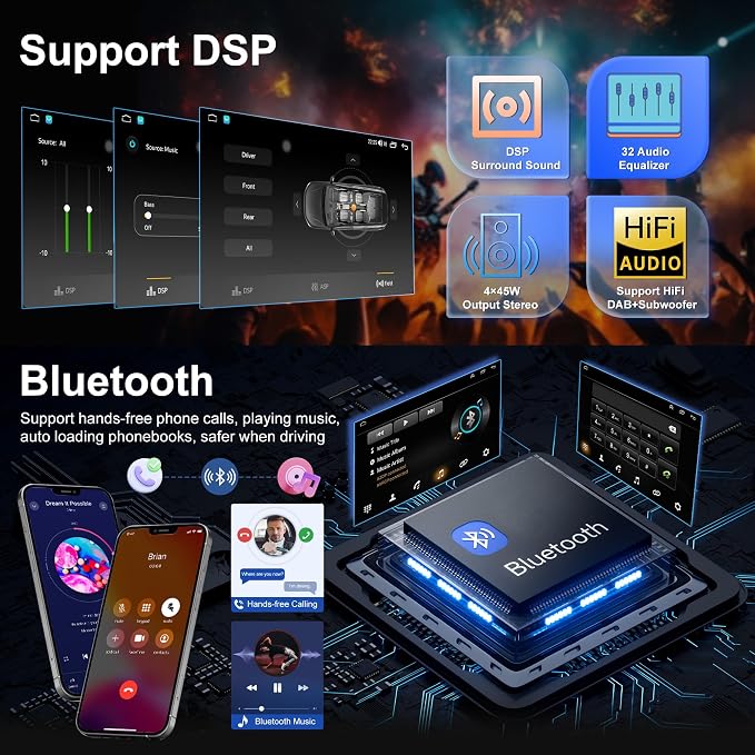 2+64GB Car Stereo Radio for Infiniti QX4 1997 1998 1999 2000 2001 2002 2003, 9.7" Touchscreen Android 15 Car Radio Stereo Head Unit with CarPlay Android Auto GPS Navi SWC FM DSP WiFi Bluetooth Camera