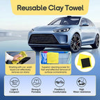 2PCS Clay Towel Auto Detailing, Clay Bar Towel Cloth Auto Detailing for Car (12 x 12 in) (Yellow)