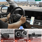 Car Phone Holder for Mercedes-Benz 2020-2026 GLE GLS, Strong Magnetic Phone Mount Compatible with MagSafe, 360° Rotation, No-Damage Installation, Exclusive Custom Fit for GLE GLS Accessories