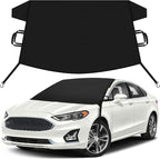 Car Snow Cover Compatible for Ford Fusion | Windshield Cover for Ice and Snow with S-Hook Straps | Heavy-Duty 600D Oxford Winter Car Cover, Waterproof & Anti-Slip