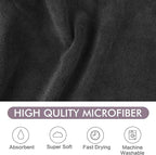 Dog Towels Super Absorbent Microfiber Dog Drying Towel for Drying Dogs Soft Pet Bath Towels and Cats with Embroidered Paw Black and Grey 30inch x 50inch