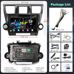 Car Radio for Toyota Highlander 2008-2013,8 Core 6GB+128GB | 10.2 Inch QLED Touch Screen, Carplay&Android Auto&Mirror Link,WiFi,GPS Navigation,Bluetooth5.0,FM&AM radio,Split Screen