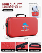 500PCS Waterproof Hard Shell First Aid Kit for Travel, Camping, Businesses, Home, Car, Hiking, Sports, Office, Vehicle & Outdoor Emergency Supplies, Well-Organized Home Travel Essentials