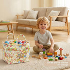 Floral Fabric Storage Basket Car Interior Storage Basket Underwear Sundries Laundry Baskets Supplies Home Organizer Bag (style 9)
