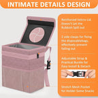 Car Trash Can Cute Trash Bag Bin Hanging Waterproof Automotive Garbage Cans Leak Proof Vehicle Trash Can Diamond Pattern-Pink