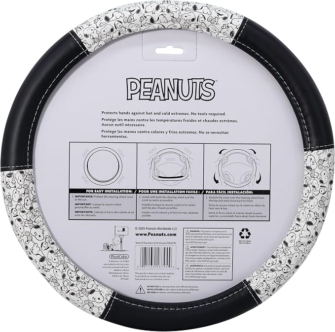006794R01 Peanuts Snoopy Expressions Steering Wheel Cover