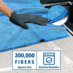 Car Drying Towels, 2 Pack Professional Microfiber Towels for Cars, Scratch-Free, Highly Absorbent Drying Towel for Cars, SUVs, RVs, Trucks, and Boats, 31 x 24 inch, Blue