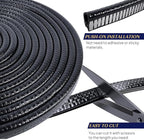 Edge Trim Black U-Channel Rubber Trim Edge with Metal 1/2" X 3/8" - Fit Gap 3/64" to1/4 Car Door Edge Sealing Strip, PVC Weather Stripping with Steel, Metal Edge Protector, 100FT
