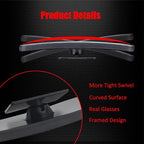 Rectangle Blind Spot Mirror, HD Glass ABS Housing Convex Wide Angle Rearview Blindspot Car Mirror for Car SUV and Truck (Framed, Pack of 2)