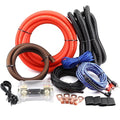 0 Gauge AMP Wiring Kit OFC,3000W Car Audio Amp Install Kit with 250A ANL Fuse Holder, RCA Cable, Speaker Wire & Ring Terminals for Complete 1/0 OFC Subwoofer Amp Wiring kit