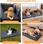 Backseat Pet Bed Mat, Non-Slip Dog Bed for Car Back Seat, Washable Travel Pet Mat with Removable Cover, Dog Seat Covers Protector Fit for Backseat Extenders and Trucks SUVs, 54"x 24.8", Grey