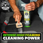 Foaming Citrus Fabric Clean Carpet & Upholstery Cleaner, Ready to Use, Sprayable (for Carpets, Seats & Floor Mats), Safe for Cars, Home, Office, & More, 2-16 fl oz, Citrus Scent