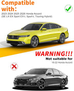6-pcs Low-Profile Window Rain Guard for 2023-2026 Honda Accord SE LX EX EX-L Sport-L Rain Guards Side Window Visors Extra-Thick Vent Visor Window Deflectors Tape-on Vent Shades Car Accessories