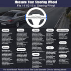 Steering Wheel Cover Universal Standard Size 14.5-15 inch, Non-Folding Packaging, Breathable Microfiber Leather, Anti-Slip, Soft Grip, Fits Most Cars SUVs Trucks, Light Creamy Gray