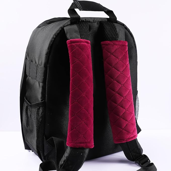 Soft Auto Seat Belt Cover Seatbelt Shoulder Pad Cushions 2 PCS for a More Comfortable Driving Universal Fit for All Cars and Backpack Wine Red