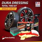 Dressing Total Tire Kit, Single Car Kit - All Inclusive Tire Shine, and Cleaner Kit for a Lasting Shine and Brilliant Finish - 16 Ounce Tire Cleaning Spray - Made in The USA
