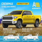 Extra Durable Window Deflectors Tape-On Window Visors Rain Guards Fit for Toyota Tundra 2007-2021 CrewMax, Sun Visors, Wind Vent for Shades, Exterior Car Accessories - 4 pcs. AG0914