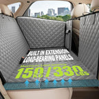 Dog Car Seat Cover for Back Seat 53.54 * 23.62 in, Car Window Fixing for Maximum Car Protection, Leather Fabric Back Seat Extender for Dogs, Waterproof & Scratch-Resistant, Support to 330 lbs