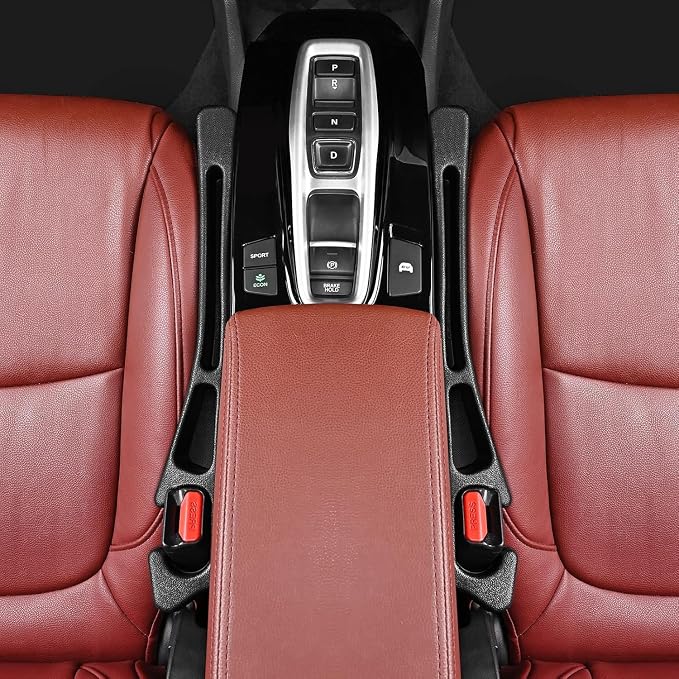Car Seat Gap Filler, Car Seat Accessories, Car Organizers and Storage with Phone Holder, Car Organizer Fit Sedan SUV Truck Beige Set of 2