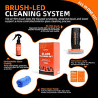 Windshield Glass Coating Kit, 100g Glass Prep Cleaner + 100ml Rain Repellent Spray, Hydrophobic Water Beading Protection, Removes Light Oil Film and Road Grime