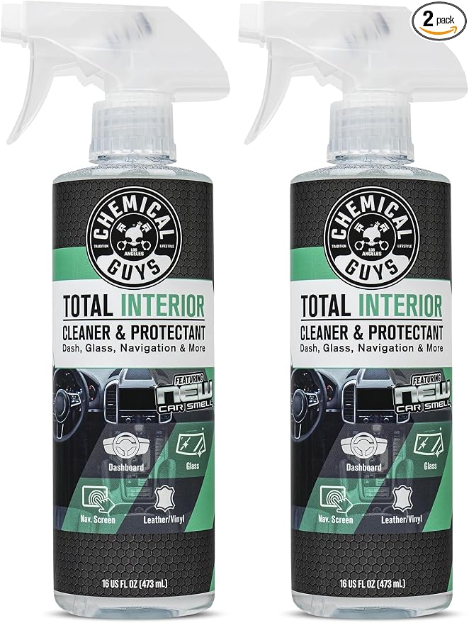 SPI23416 Total Interior Cleaner and Protectant, New Car Smell, (Safe for Cars, Trucks, SUVs, Jeeps, RVs & More) 16 fl oz (Pack of 2)