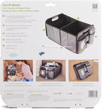 Out-n-About Trunk Organizer for SUVs and Cars with Portable Changing Pad and Wet Baby Wipes for Diaper Changes On-the-Go, Collapsible, Grey