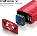 300W Power Inverter with 65W USB-C QC3.0 Ports - 12V DC to 110V AC Car Converter Charger for Vehicles - 11V-17V Aluminum Housing Car Plug in Cigarette Lighter Adapter Outlet for Laptop