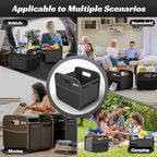 Trunk Organizer for Car - Collapsible Split Trunk Storage with Reinforced Handles, SUV Trunk Organizers for Grocery Cargo(Black, 2Pack)
