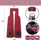 Car Headrest Hooks Universal Car Purse Hook Premium Leather and Alloy Twin Hook Car Seat Back Storage Hanger Hook for Purse Bags Cloth Drink Durable Holder Car Accessories (BH09-Red-Black)