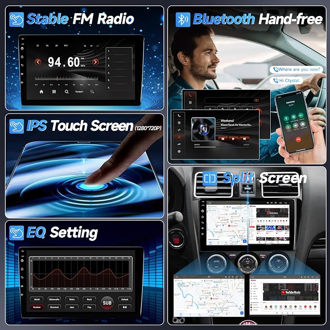 Android 12 Car Stereo for Subaru Forester Impreza 2015 2016 2017 2018 WRX 2016 2017 2018 2019 2020 2021 Radio, 9inch IPS Touch Screen with Carplay Android Auto Bluetooth GPS WiFi Mirrorlink