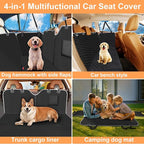 Dog Car Seat Cover for Back Seat, 2026 Upgraded 600D Heavy Duty Waterproof & Scratch-Resistant Dog Hammock for Car, Back Seat Pet Cover for Dogs with Sedan, Trucks and SUVs, Standard, Black