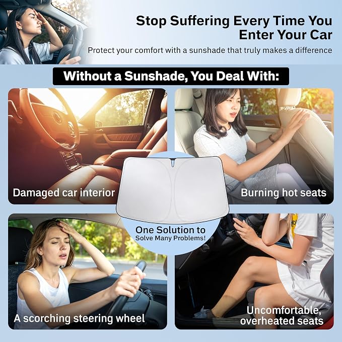 Windshield Sunshade for Alfa Romeo 4C 2015-2018, 2019, 2020 Sun Visor for Front Window Sun Shade Cover, UV Blocker & Protector, Car Accessories