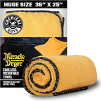 Large Microfiber Drying Towel for Cars Trucks SUVs RVs and Motorcycles, Large 36 x 25 Inch Yellow Absorbent Exterior Drying Towel