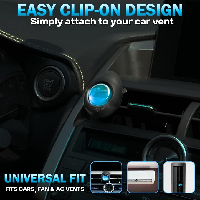 Car Air Freshener Vent Clip 5 Ct, Variety Scent for Men & Women | Long-Lasting Car Odor Eliminator, Easy Clip-On, Up to 150 Days Freshness for Cars, Trucks, and SUVs, 4 mL Each