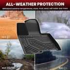 Floor Mats & Cargo Mat with Seatback for Hyundai Tucson PHEV 2026 2025 2024 2023 2022, All Weather TPE Floor Liners Custom Fit Tucson 2022-2026, 1st & 2nd Row & Trunk Mat with Backrest