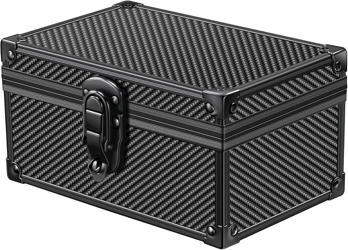 Faraday Signal Blocking Box for Car Keys, Carbon Fiber Black | Faraday Box for Car Keys, RFID Signal Blocking Box, Anti-Theft Shielding Cage, Large