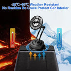 PIEPIE All-Metal Alloy Long Arm Magnetic Suction Cup Car Phone Mount(Black) | Strong Powerful Magnetic Heavy-Duty Windshield Dash 360° Mechanical Rotation Cell Mobile Phone Vehicle Bracket for All Cars
