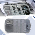 SAMPUSS Car Sun Visor Organizer Car Sunglass Holder with Storage Pouch | Semi-rigid molle panel car truck accessories with zipper for men&women fit most cars trucks vans suvs jeeps patrols