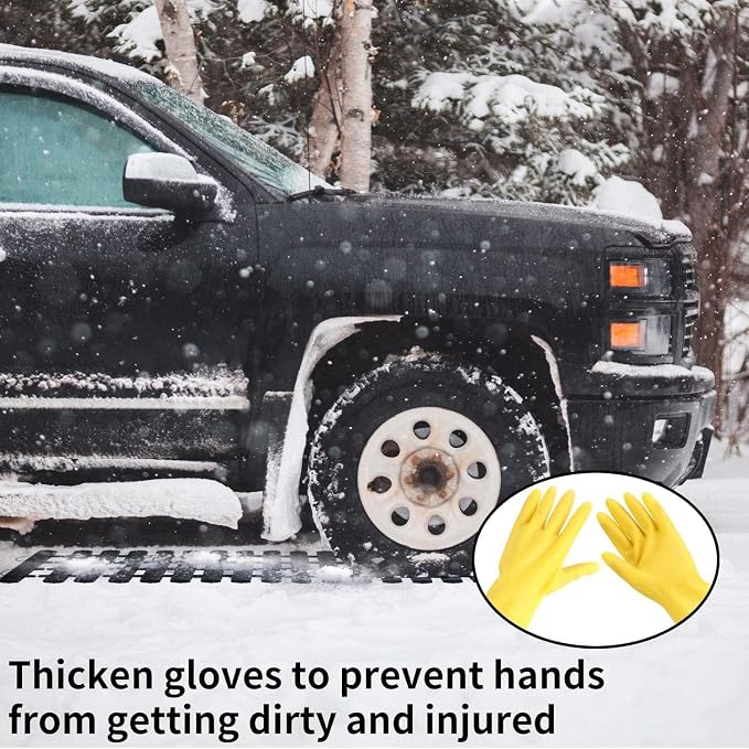 Emergency Devices 2 pcs Tire Traction Mats 47.2" (L) x 10.8" (W), Portable for Snow, Ice, Mud, and Sand to Car, Truck, Van or Fleet Vehicle off road winter accessories (2PCS* 47.2in)