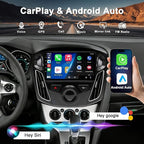 4G+64G Car Radio for Ford Focus 2012-2018: Upgrade Android 15 9" Touch Screen Stereo Head Unit Wireless CarPlay Android Auto, BT 5.4, WiFi 6, GPS, FM, RDS, EQ, SWC, 1080P Backup Camera