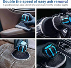 Car Interior Brush, Soft Bristles with Storage Rack, Car Beauty Tools, Car Detailing Brush Kit, Suitable for Most Cars (Blue)