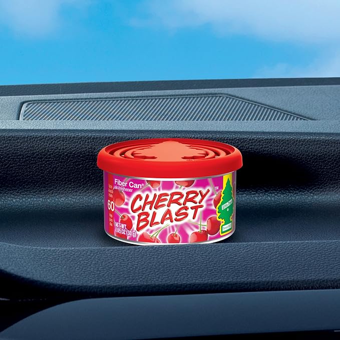 Car Air Freshener | Fiber Can Provides Long Lasting Scent for Auto or Home | Recycled Fiber | Cherry Blast, 4 Air Fresheners