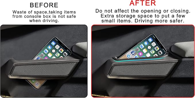 Handle Storage Box for Bronco 21-24, Side Door Storage Box Container Interior Glove Organizer Tray Armrest Insert for Ford Bronco 2 Door 2021-2024 Accessories (2 pcs)