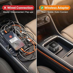 2 in 1 Wireless CarPlay and Android Auto Adapter, Wired to Wireless CarPlay Dongle, Plug and Play Easy Setup, 5GHz WiFi Smooth Connectivity, 2026 Upgraded Wireless Car Adapter for Wired Cars